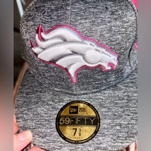 New Denver Broncos Era Gray and Pink Breast Cancer Women's Hat